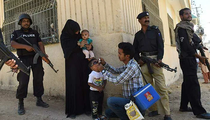 Two police officers killed in attack on polio vaccination team in Pakistan