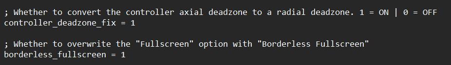 fromsoftserve's tweet photo. yo, I had no idea that DS2 seamless co-op mod bundles in the controller deadzone fix that makes controlling your character feel better. gets a radial deadzone like DS1/3. also enables borderless fullscreen, which ds2 doesn't support natively. that's awesome! https://t.co/rneFfv0vLh