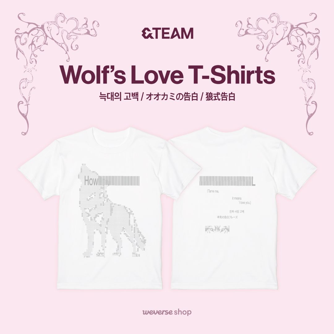 weverseshop's tweet photo. 🔊&TEAM Wolf's Love T-Shirts 예약 판매

#앤팀 의 KR 2nd Mini Album 프로모션 티셔츠를 #위버스샵 에서 예약 구매로 만나보세요!💗

* 본 판매 건은 선 제작된 수량 기준으로 진행되며, 준비된 수량 소진 시 조기 품절될 수 있습니다.

🗓️예약 판매 기간 : 9월 23일(수) 12 PM ~ 재고 소진 시 (KST)

🛒#WeverseShop : https://t.co/HoUShRNS3F

#위버스 #Weverse
#andTEAM (@andTEAMofficial)