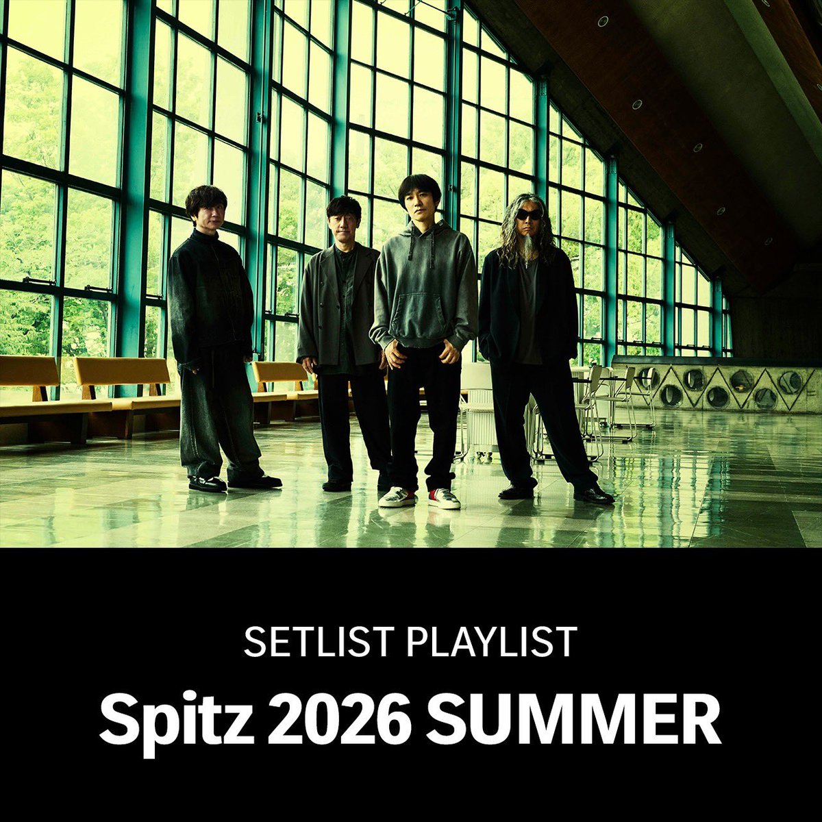 spitz30th_UM's tweet photo. ／
スピッツ 2026 SUMMER
プレイリスト公開👀✨
＼

9/18に開催された「ロックロックこんにちは！」のセットリスト プレイリストを公開🎧🎶

ぜひお楽しみください🔽
https://t.co/yhIwukfzIo

#スピッツ https://t.co/K59gyEbxiw