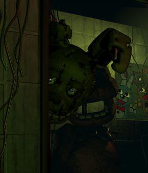 Vical2008's tweet photo. @gristwatch Springtrap en vez de matarte cuando ya está en la puerta decide mirarte con una cara de confianza y burla, demostrando que desde siempre que era un egolatra https://t.co/DREYhGk9iM