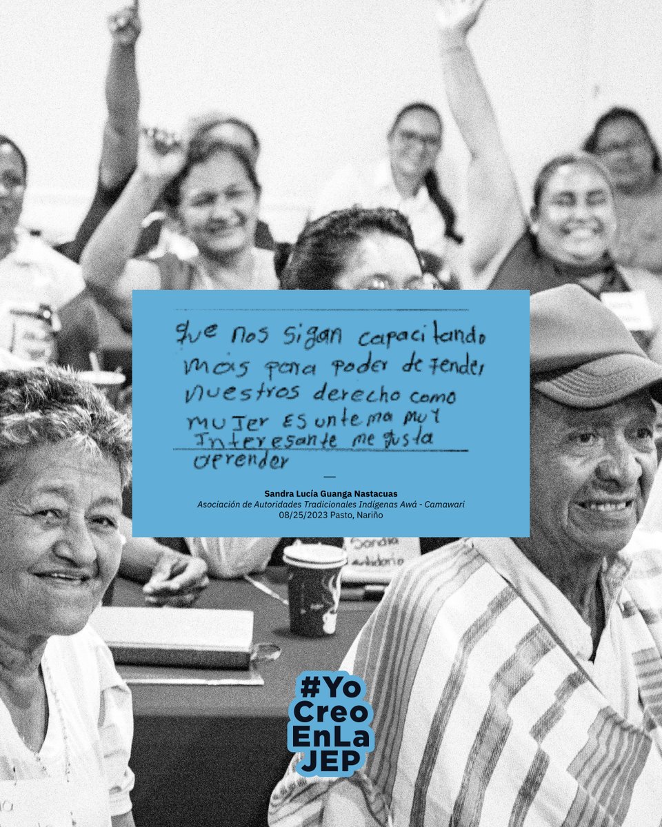 UIA_JEP's tweet photo. #YoCreoEnLaJEP porque acompaña los procesos de liderazgo de las víctimas. https://t.co/NnNX5VXLCI