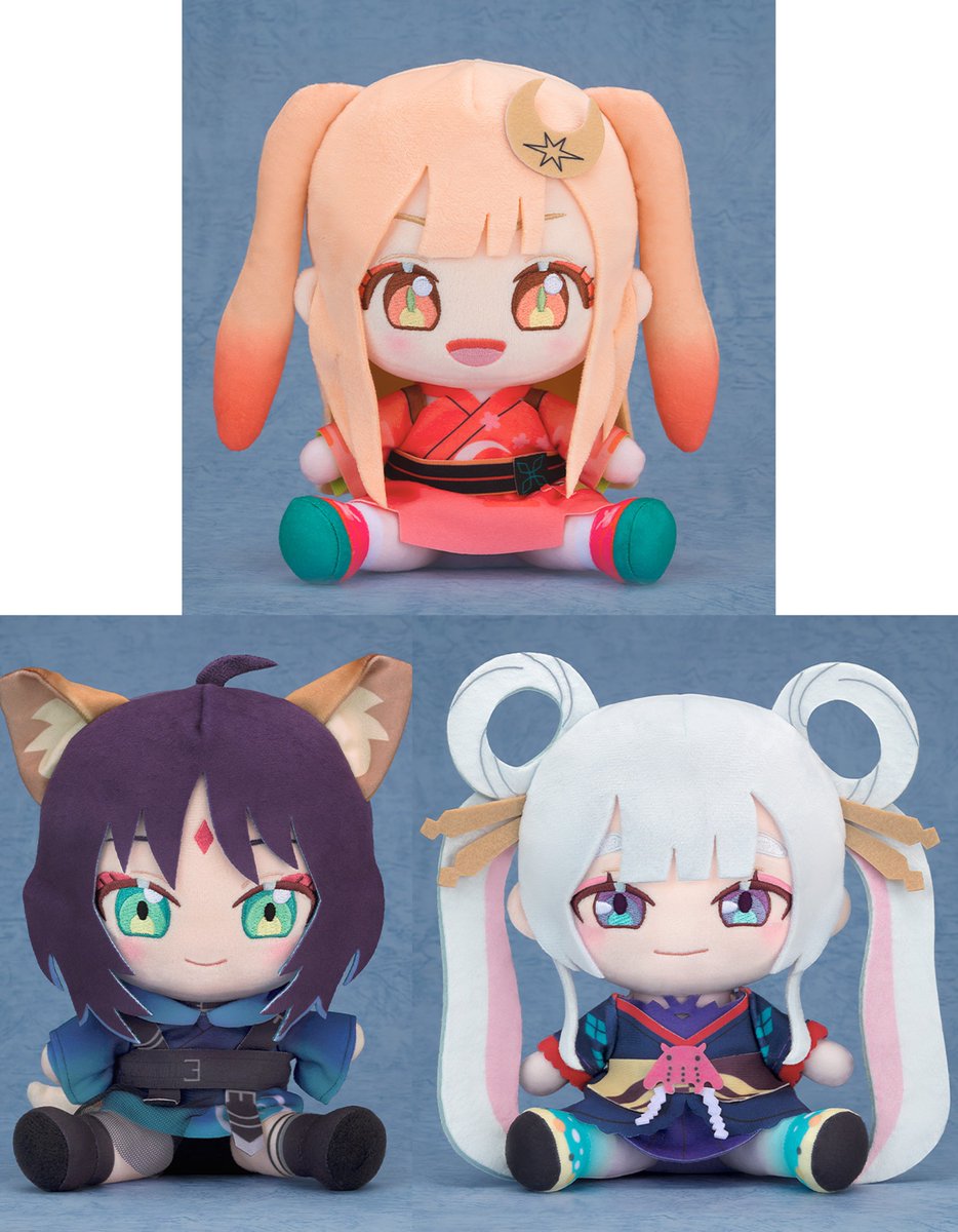 KaguyaHimegoods's tweet photo. 『超かぐや姫！』ぬいぐるみが予約受付中！

◆かぐや/VR
◆酒寄彩葉/VR
◆月見ヤチヨ

https://t.co/UzGJXJrkS2 https://t.co/KVHZKluA7K