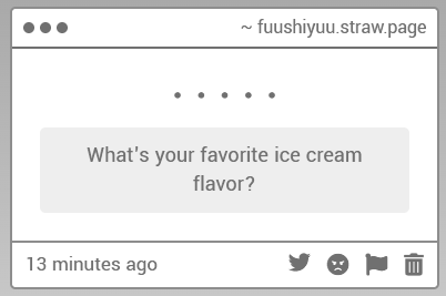 fuushiyuu's tweet photo. Probably vanilla or cookies and cream, I'm not a huge fan of ice cream though https://t.co/XBOKc9STeh