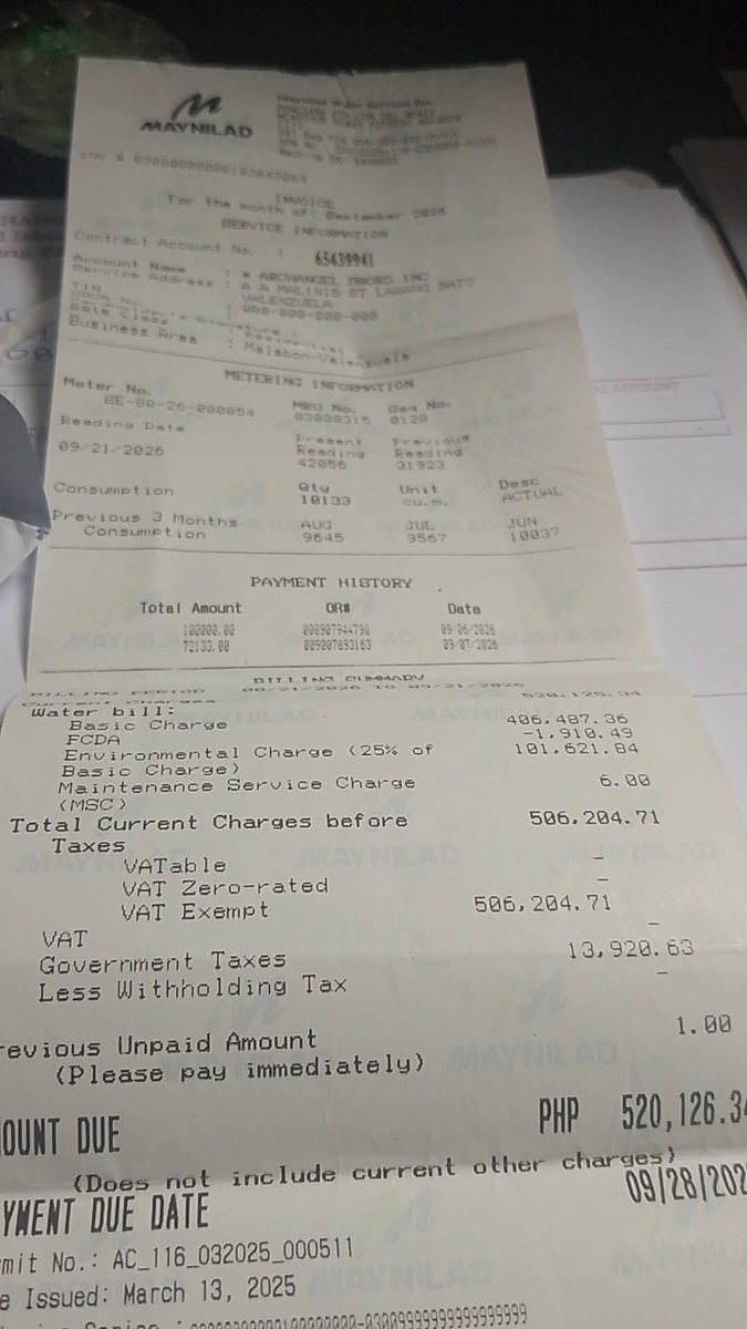 MasterPogi0129's tweet photo. @wesgatchalian @rex_gatchalian 
@valenzuelacity

Hello po sir sana po ma bigyang pansin po ang lugar namin dahil ginagawa pong negosyo ang patubig napaka laki po ng singil nila at abonado pa daw po sila kaya gusto nilang mag taas ulit. https://t.co/eLXmX2WmI8