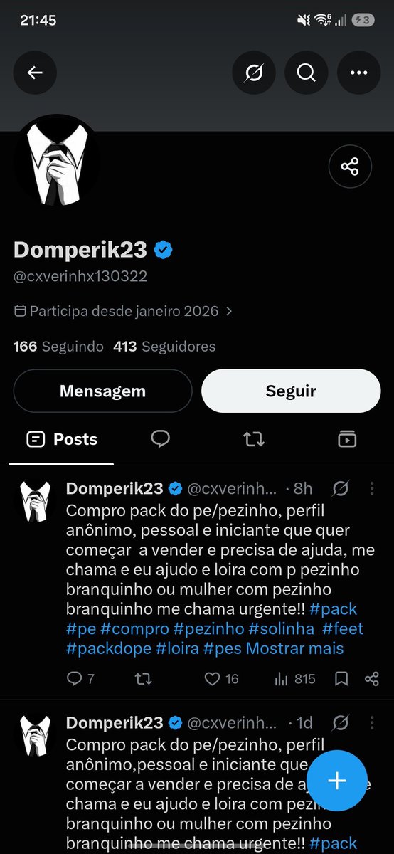 Desmascaraxexz's tweet photo. ⚠️🚨 ATENÇÃO VENDEDORAS DE #nsfwtwtًً  🚨⚠️

Tem um FALSO #DOMINADOR dando golpe nas meninas, alegando que quer uma #submissa 100% disponível pra ele, chega com história "triste" e cheio de exigências, diz que vai pagar certinho, mas bloqueia e some!

#vendopack #BDSM #compropack https://t.co/zSpJJyYmAy