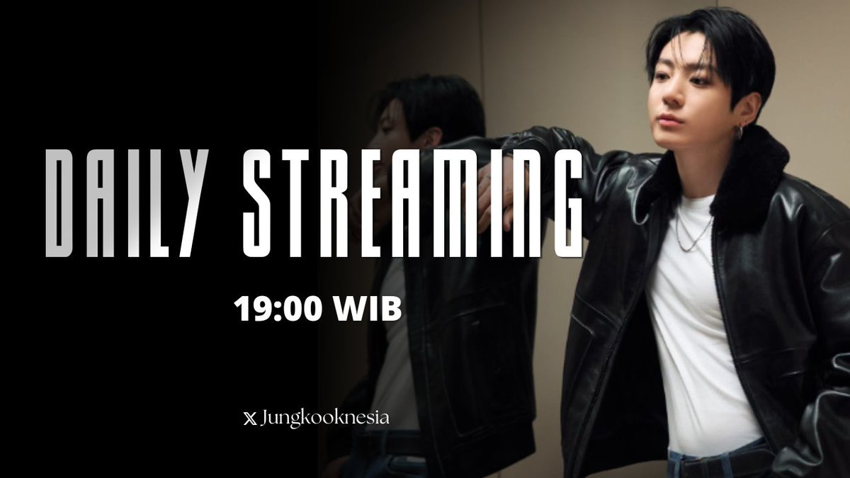 Jungkooknesia's tweet photo. 📢 ARMY !!!

Jangan lupa join Daily Streaming malam ini jam 19.00 WIB! Let's increase our streams for Seven, 3D, SNTY, album GOLDEN dan diskografi Jungkook! See you

#정국 #JungKook #JungKook_GOLDEN https://t.co/wVseS8tBfo