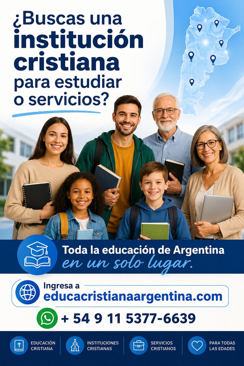 EduCristianaArg's tweet photo. DIFUNDA SU 𝐈𝐍𝐒𝐓𝐈𝐓𝐔𝐓𝐎 𝐎 𝐌𝐈𝐍𝐈𝐒𝐓𝐄𝐑𝐈𝐎 EN LA GUÍA EDUCA Y EL PORTAL DE EDUCACIÓN 𝐄𝐃𝐔𝐂𝐀𝐂𝐑𝐈𝐒𝐓𝐈𝐀𝐍𝐀𝐀𝐑𝐆𝐄𝐍𝐓𝐈𝐍𝐀.𝐂𝐎𝐌 #Educación #Adicciones #Dios #iglesia #Guías #Colegios #escuelas #seminarios #institutos https://t.co/no0b0jrXx2