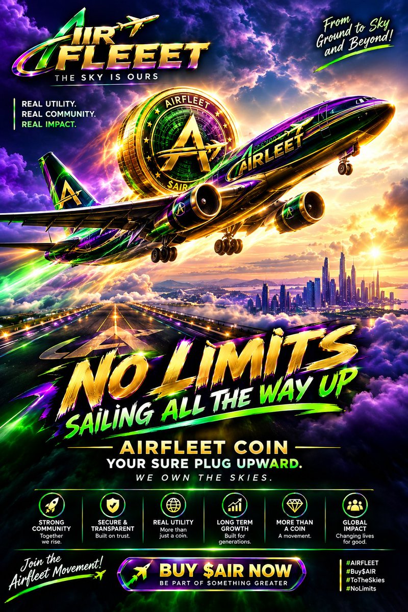 AIRFLEETtw's tweet photo. Join this chariot...... We are an unstoppable project designed to fulfill purpose $Air coin powered by  @AIRFLEETtw 

Ca
0xb1f208f03Dd772229A6D2178248A03AD477021bD

Buy now while the cap is low
This is an investment you cannot afford to loose https://t.co/cgmHJ0tIqk