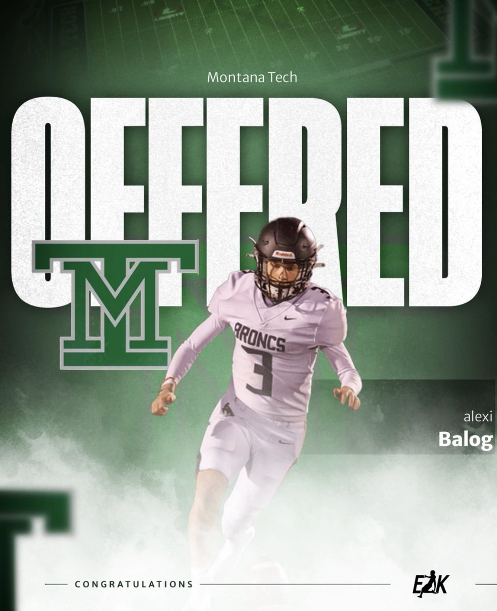AlexiBalog's tweet photo. Grateful to receive an offer from @MonTechFootball 

Thank you to @KodyTorgerson, @MTFBCoachSchlee, and the staff for the opportunity.

@EnnsZoneKicking https://t.co/wiT0c3VHT6