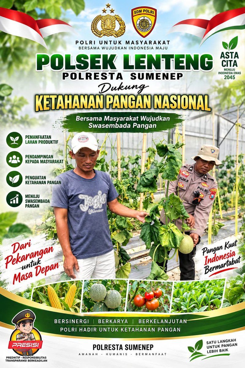 Kresna063's tweet photo. #astacita
#polripresisi
#polriuntukmasyarakat
#swasembadapangan
#ketahananpangan
#ketahananpanganpoldajatim 
#ssdmpolri
#divhumaspolri 
#birosdmpoldajatim #bidhumaspoldajatim #polressumenep
#kabupatensumenep https://t.co/buTOQtnFw5