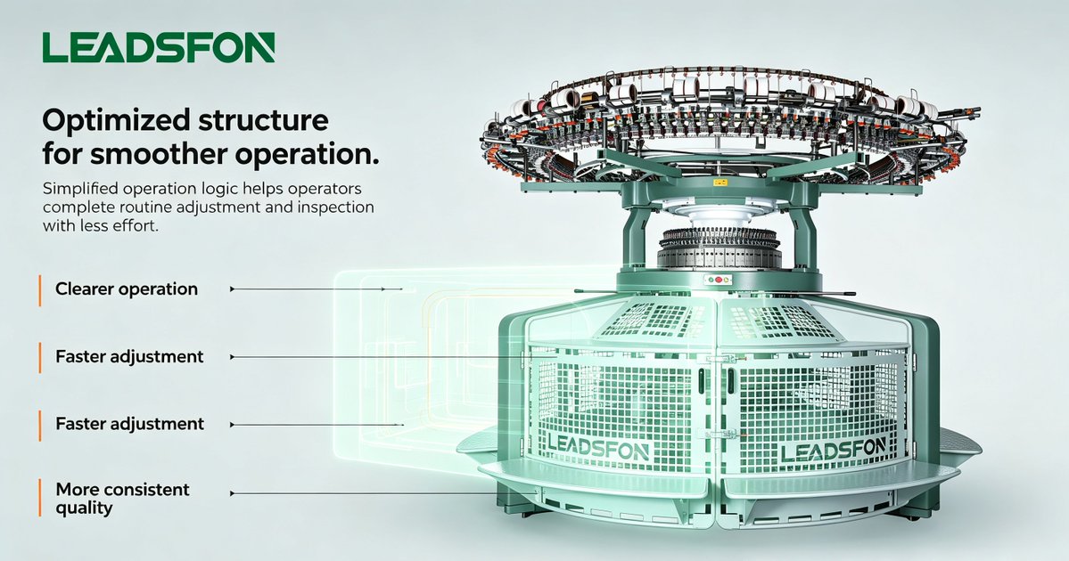 LeadsfonLiu's tweet photo. We listen to feedback from machine operators, who spend most time working with circular knitting machines every day. Complicated operation and troublesome adjustment will increase work pressure on the workshop floor. #LEADSFON #CircularKnittingMachine #KnittingMachine https://t.co/LJ5ytWBN2m