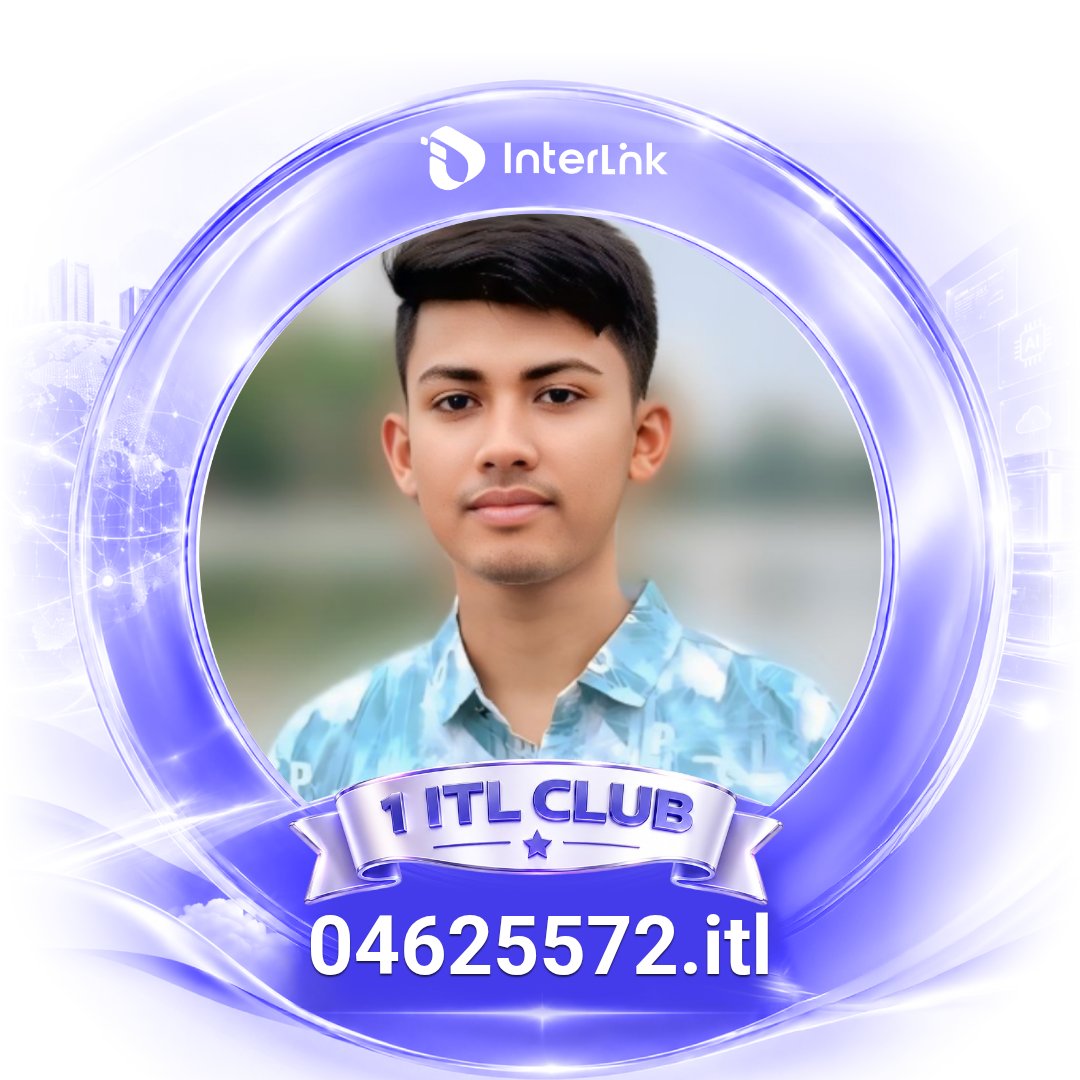 shihab049's tweet photo. 🎉 I’M JOINING THE 1 ITL CLUB CHECK-IN!
I’ve created my 1 ITL Club Avatar
Now it’s your turn, Linkers! ❤️

#InterLink #ITL #ITLG #1ITLClub https://t.co/cR02c9zfaJ