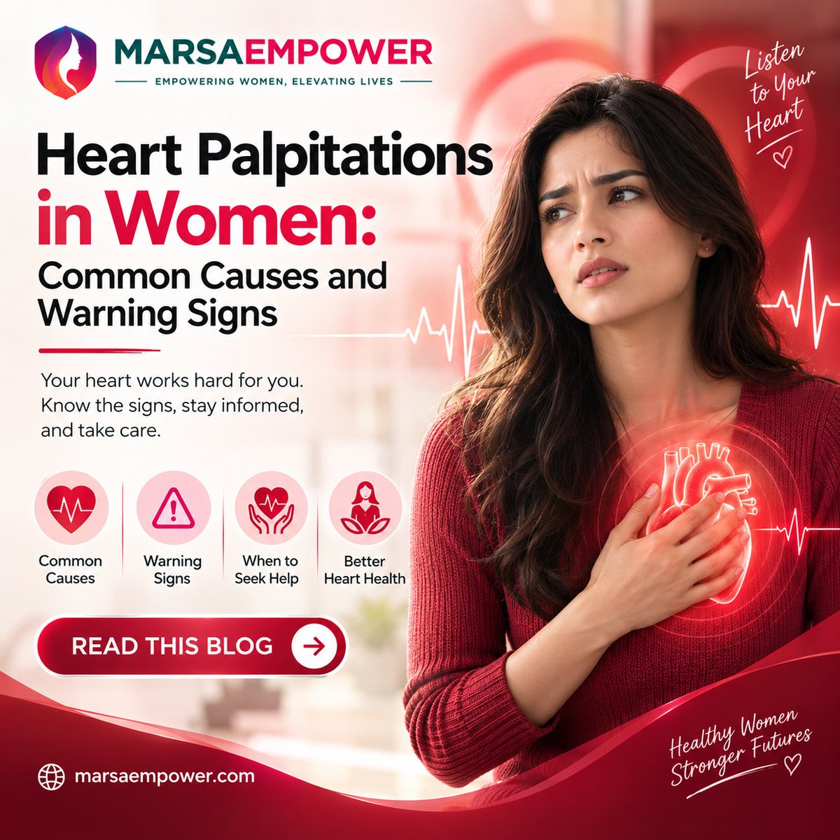 marsaempower's tweet photo. Heart Palpitations in Women: Common Causes and Warning Signs

Most heart palpitations are harmless, here's how to tell the difference and when to seek help. ❤️

Read Full Blog 👇
 https://t.co/3DaeKkssCr

#MarsaEmpower #HeartHealth #WomensHealth https://t.co/l9YjNrlyrQ