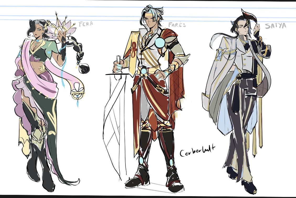 Cerbervult's tweet photo. hi im posting the messy ugly drafts of my wriotham fan kids here
#wriotham #oc https://t.co/6kGGn75faO