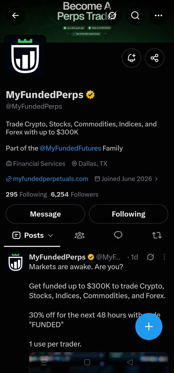 367_ricky's tweet photo. @jacktradesnq @BlueGuardiancom @TradersLaunch @MyFundedPerps CODE : JTNQ

This opportunity could change everything.
Hopefully I win this giveaway account from @jacktradesnq thankyou 💚 https://t.co/9UzXeRrWjt