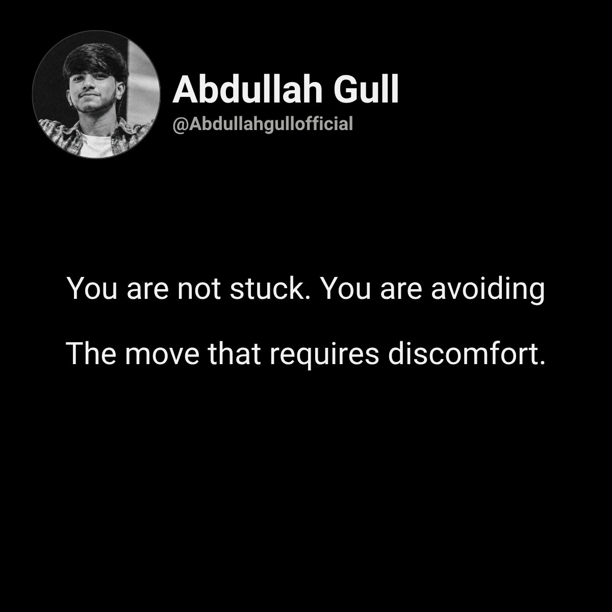 abdullahgulloff's tweet photo. Growth lives on the other side of discomfort. https://t.co/LBqn6oZKx2