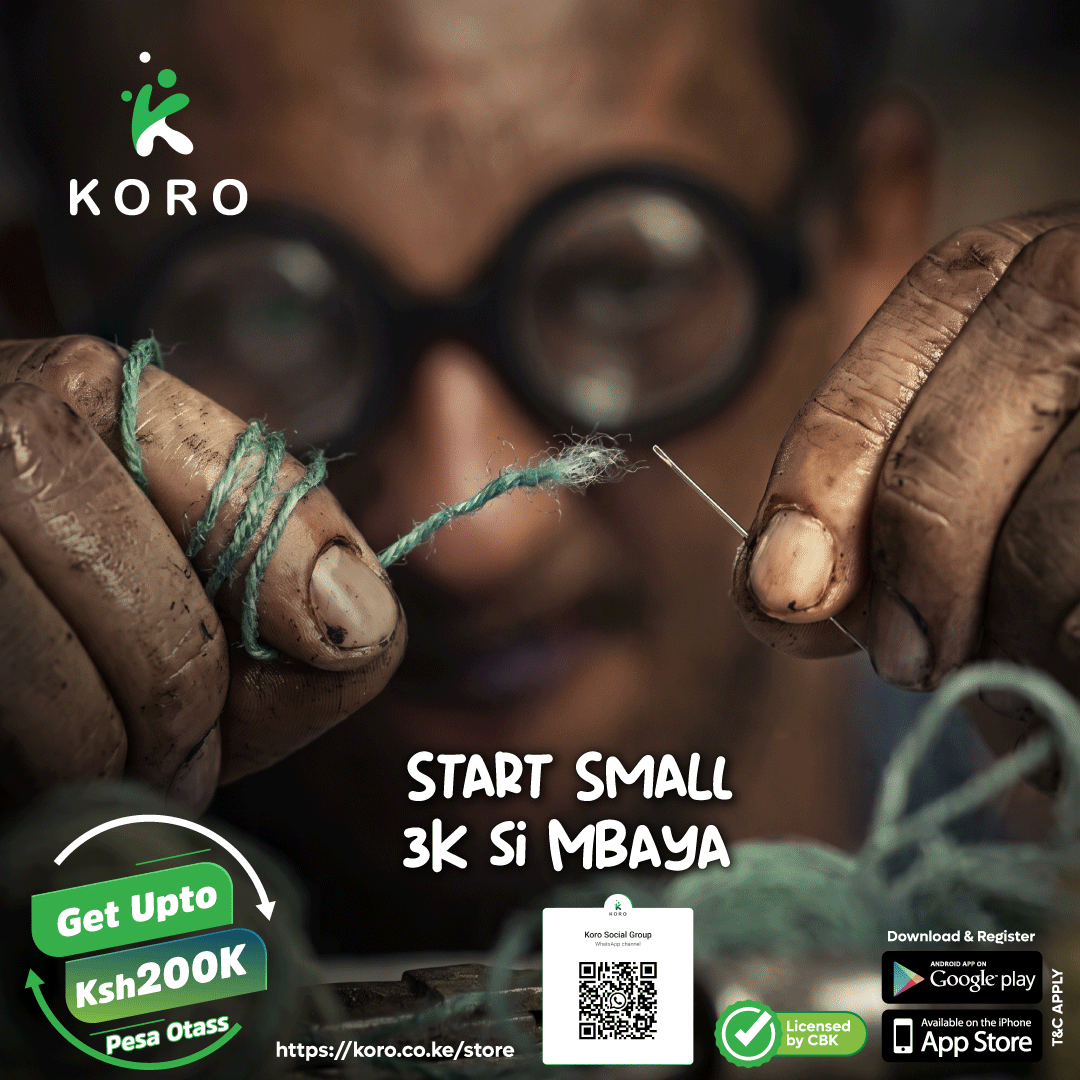 KoroLoanApp's tweet photo. Pressure ya nini ati lazima first limit iwe 20K..you can always start small and build your credit limit..kumbuka 200K ndio main goal.
#koro tuko #alwaysready https://t.co/rIbQugBzen