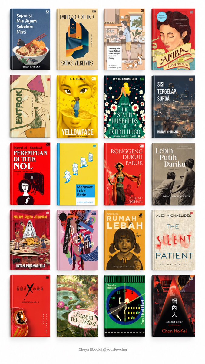 kyuriseu's tweet photo. BEST SELLER EBOOK NOVEL

Satine
3726 MDPL
Holy Mother
Housemaid
Aroma Karsa
Laut Bercerita
Midnight Library
Love Hypothesis
Song of Achilles
Let Them Theory 
Tuesdays with Morrie

PDF EPUB Kindle wtb wts buku ada jual beli terjemahan indo eng e-book e book #zonauang #zonajajan https://t.co/rkcRiktfxF