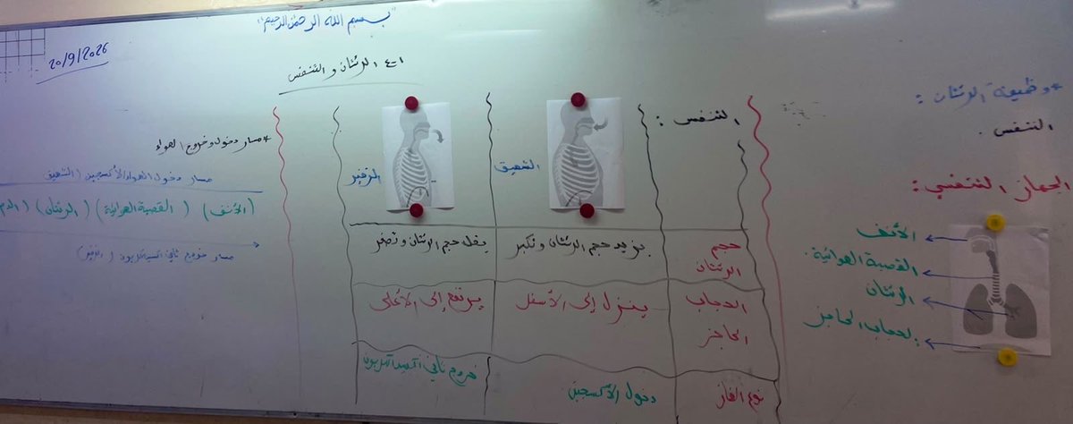 EduGovSsq5219's tweet photo. 🫁 الرئتان والتنفس - الصف السادس

قدّم أ. حمد غاصب الزرعي درس بعنوان «الرئتان والتنفس»، مستعيناً لعدد من الوسائل التعليمية التي أسهمت في تبسيط المفاهيم العلمية وتسهيل وصول المعلومة إلى الطلبة وتعزيز فهمهم واستيعابهم للمحتوى التعليمي .
#تعليمية_جنوب_الشرقية
#العلوم #التعلم_النشط https://t.co/TLNOjmAbKX