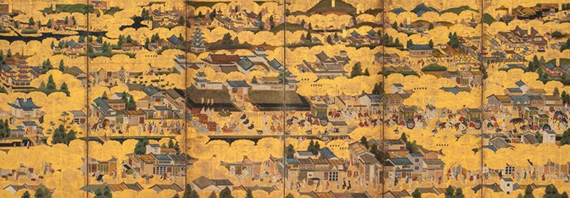 bijutsufan's tweet photo. 『洛中洛外図屏風』（左隻）17世紀 福田美術館 ※前期10月3日（土）～12月14日（月）にて展示　

嵯峨嵐山文華館（京都）にて「絵で知る、もっと楽しむ京都」が開催されます。
2026年10月3日（土）〜2027年2月28日（日） https://t.co/NkxcTia5KR