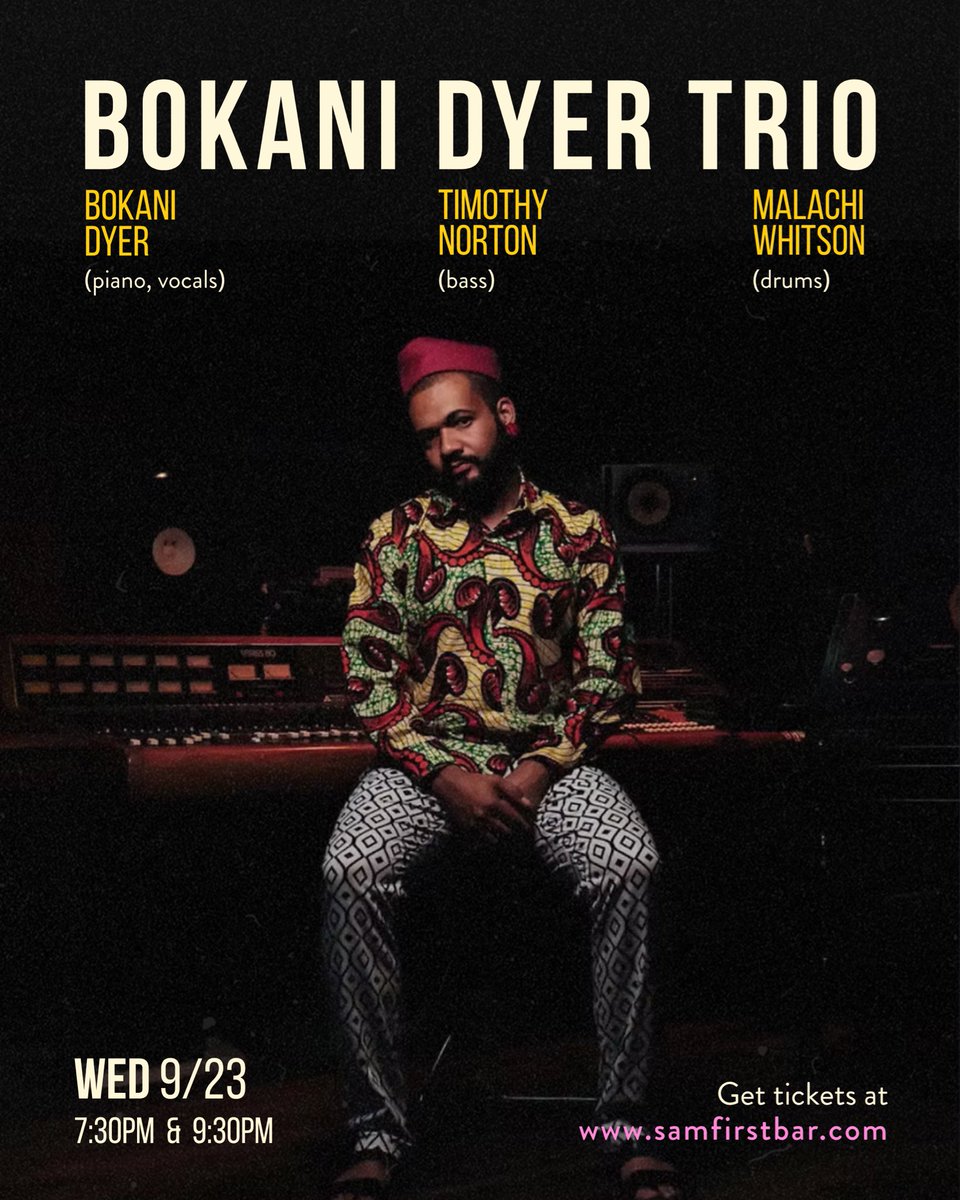 BokaniDyer's tweet photo. Playing in LA at Sam First this Wednesday night! https://t.co/UGdIdLbH2P