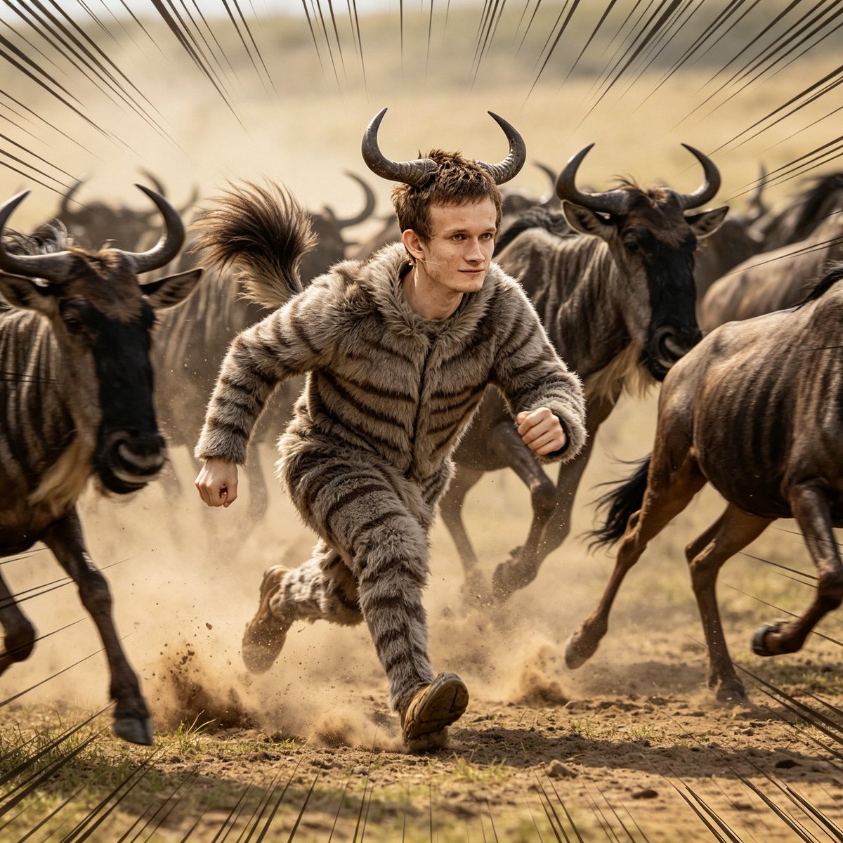 wildebeest001's tweet photo. A lone $wildebeest is easily attacked, but the power of the herd...
@VitalikButerin https://t.co/sDxMKtbOhC