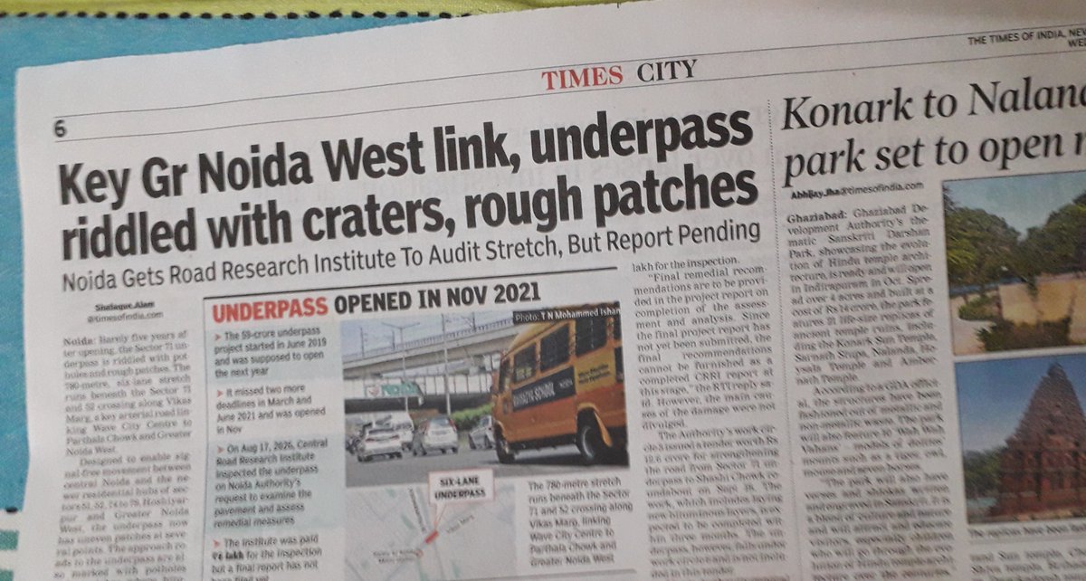 Thebeautymode01's tweet photo. @noida_authority @CeoNoida your inefficiency of maintaining the roads, cleanliness, maintaining the infrastructure and overall inaction on issues are now been being talked about. @TOIIndiaNews has published a piece on your inefficiency @myogiadityanath @AwasthiAwanishK https://t.co/u0srYCknNZ