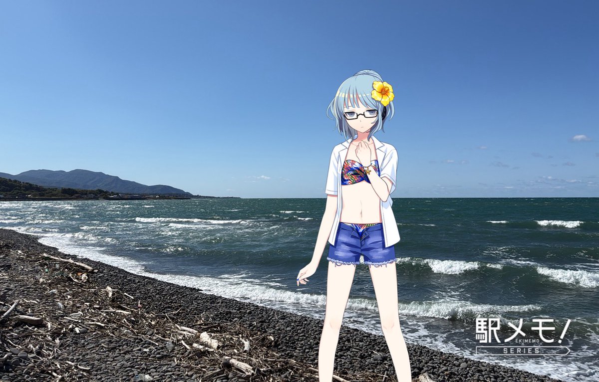 uma_834's tweet photo. ふぶと車両走行中♪
海の見える道は良い。コンビニに車停めて少し海風に当たってみる。うん、風が強い。さすが日本海側
#駅メモ #駅メモおでかけカメラ https://t.co/L5xNuulNhF