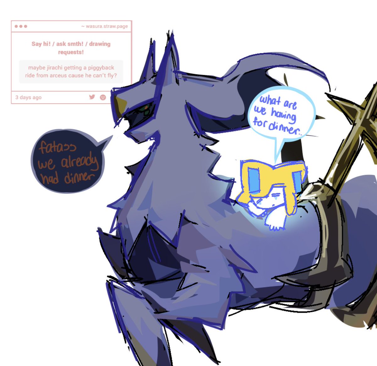 wazzzura's tweet photo. i had fun drawing arceus i should do it more often https://t.co/s81aOFHNfI