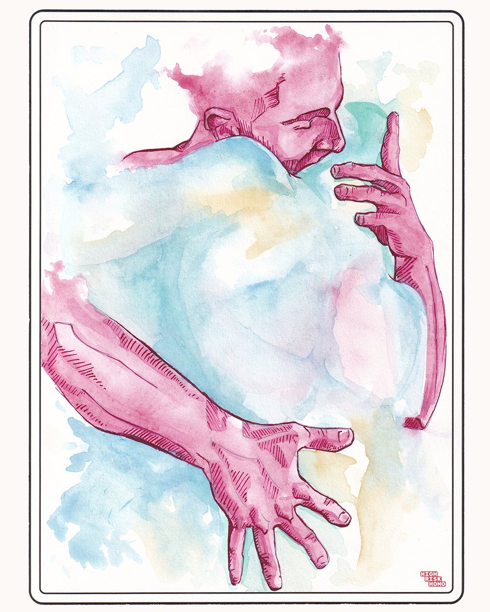 HighRiskHomoArt's tweet photo. Sometimes the depression lets me make something cool #watercolor #inkdrawing https://t.co/BgafHlXkrT