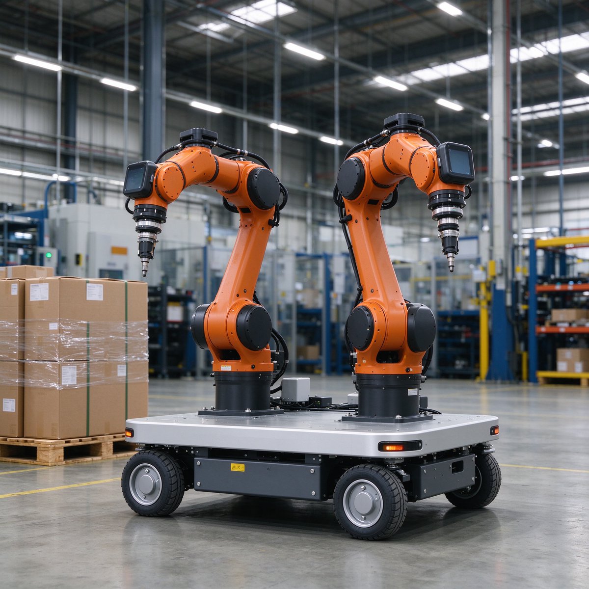 4UUtC5M21AG605L's tweet photo. Maven Robotics launching with $100M to build dual-arm mobile industrial robots signals investors still bet on general-purpose manipulation. Dual-arm plus AMR is the floor, not the ceiling. #RoboticsFunding #IndustrialRobot https://t.co/ND8eNHTJWR