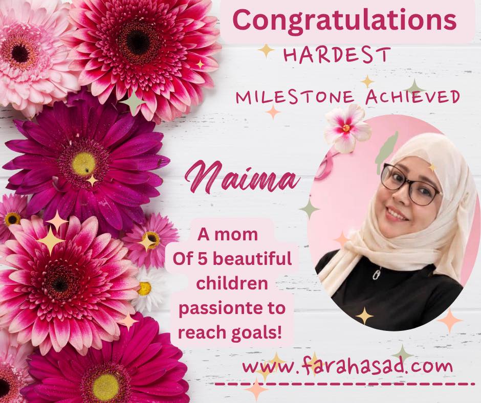 CyndiChasepr's tweet photo. ✨ Milestone Achievement ✨

Meet the inspiring Naima Osamah — a beautiful and hardworking mom of 5 who refused to give up on her dreams. 💫

Even with her hands full of responsibilities, she chose to take bold steps forward instead of standing https://t.co/NKWVT7JxDG