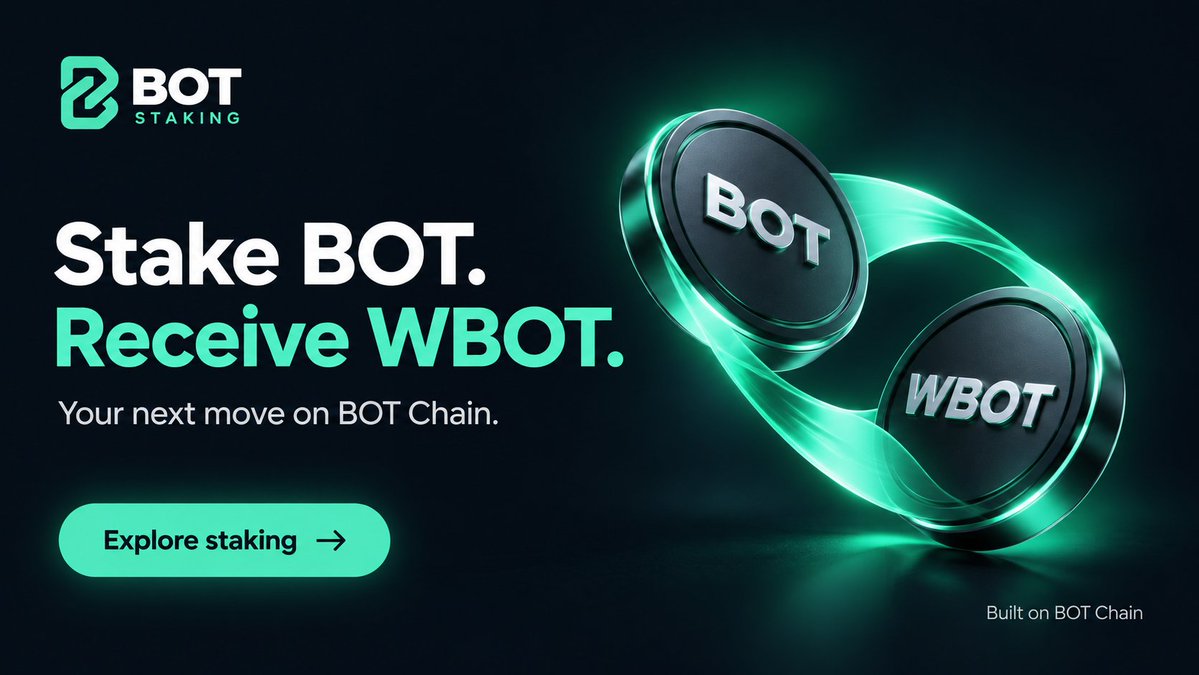 BOTSTAKING's tweet photo. 🟢 Put your BOT to work with BOT Staking.
Stake BOT to receive WBOT at a 1:1 ratio, and unstake anytime.

Take your next step in the BOT Chain ecosystem. 🔥↓

https://t.co/7Q05YK01D1
#BOTChain #Staking
@BOTChain_ai https://t.co/4zozPr58e6