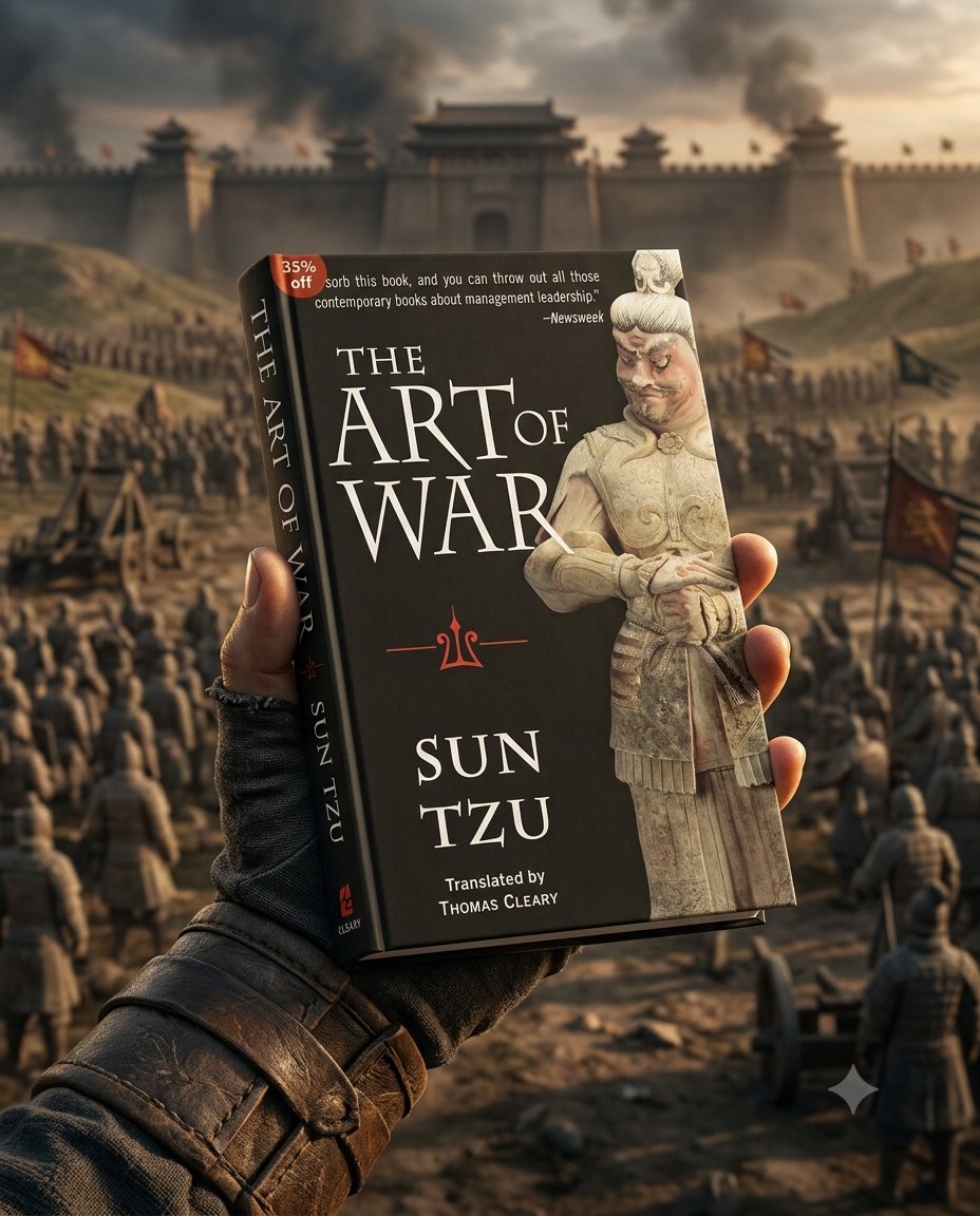 BOOKSUMMARY85's tweet photo. The Art of War by Sun Tzu isn't really about battlefields.

   It's a guide to strategy, patience, and reading people, skills that apply to business, 

    competition, and everyday conflict.
Where in your life do you need better strategy, not more effort?
#Strategy #Leadership https://t.co/GPZckT3ZHv