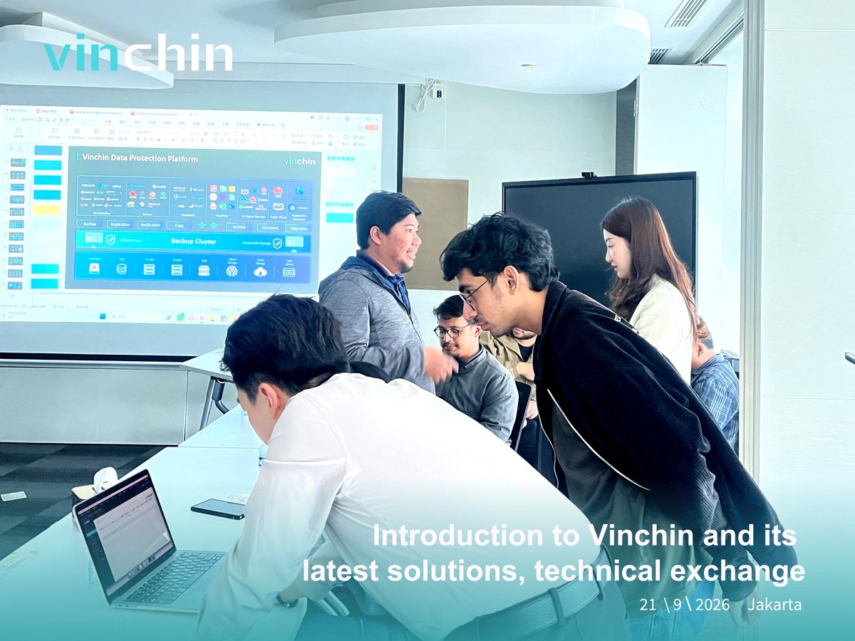 VinchinSoftware's tweet photo. 🤝Vinchin Connects with Indonesian Cloud in Jakarta

🔴Start a 60-day full-featured FREE trial to discover more about Vinchin Backup &amp; Recovery: https://t.co/y5Jmc91Ac2

#Vinchin #IndonesianCloud #Indonesia #DataProtection https://t.co/BvFi1McCs4
