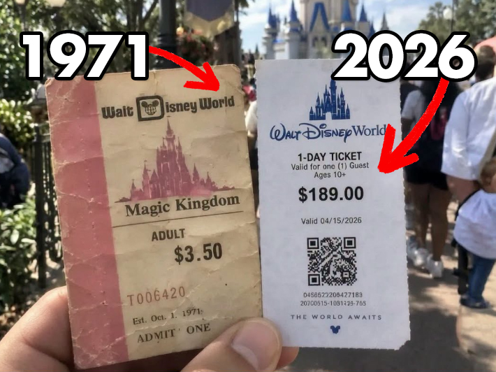 trending_tony's tweet photo. Y tú, ¿cuándo fue la última vez que fuiste a Disney World?

Esta imagen se ha vuelto viral pero tiene truco: la entrada de hace 50 años sólo te permitía entrar al parque. 

Luego tenías que comprar el acceso a cada atracción.

Aun así, la inflación que sufrimos hoy en día en TODO es muy real