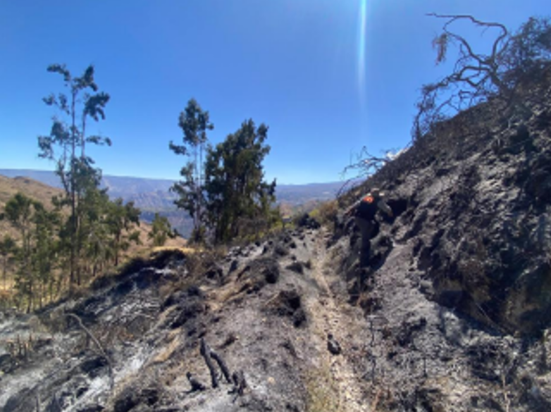 COENPeru's tweet photo. 📢 Arequipa: serenos y personal del municipio distrital, @PoliciaPeru y pobladores extinguieron #IncendioForestal iniciado el 19/9 en los anexos Chajuay, Saure y Cullcuta, distrito #Machaguay, provincia Castilla. Al momento, el fuego destruyó 120 hectáreas de cobertura natural, según la #EDAN que continúa el gobierno local.