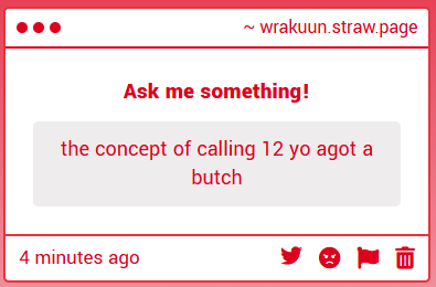 wrakuun's tweet photo. to unlock butch status you must be 18 years old, it says so in the lesbian bible according to anon https://t.co/S30MrArWnA