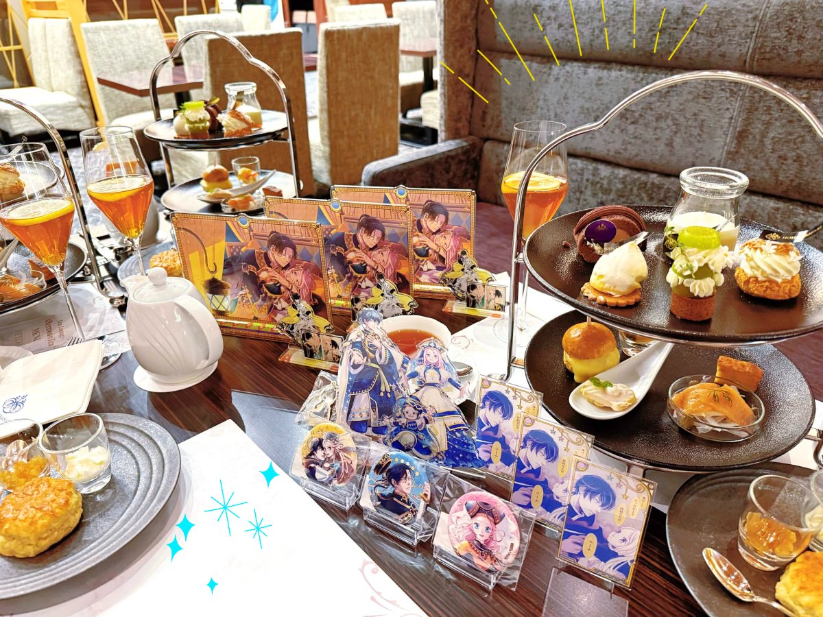 ruruccaRRR's tweet photo. #星ニナ
だいぶ時間経っちゃったけど先日ご一緒させてもらったアズ会！✨🌙ウェルカムドリンクから全体像がアズっぽさがあって落ち着いた感じが素敵なアフタヌーンティーセットと推しチャレグッズ撮影🥰

星ニナやアズニナのお話が色々できて楽しすぎた〜！ありがとうございました！☺️🙌✨ https://t.co/Kf1DmFwp4J