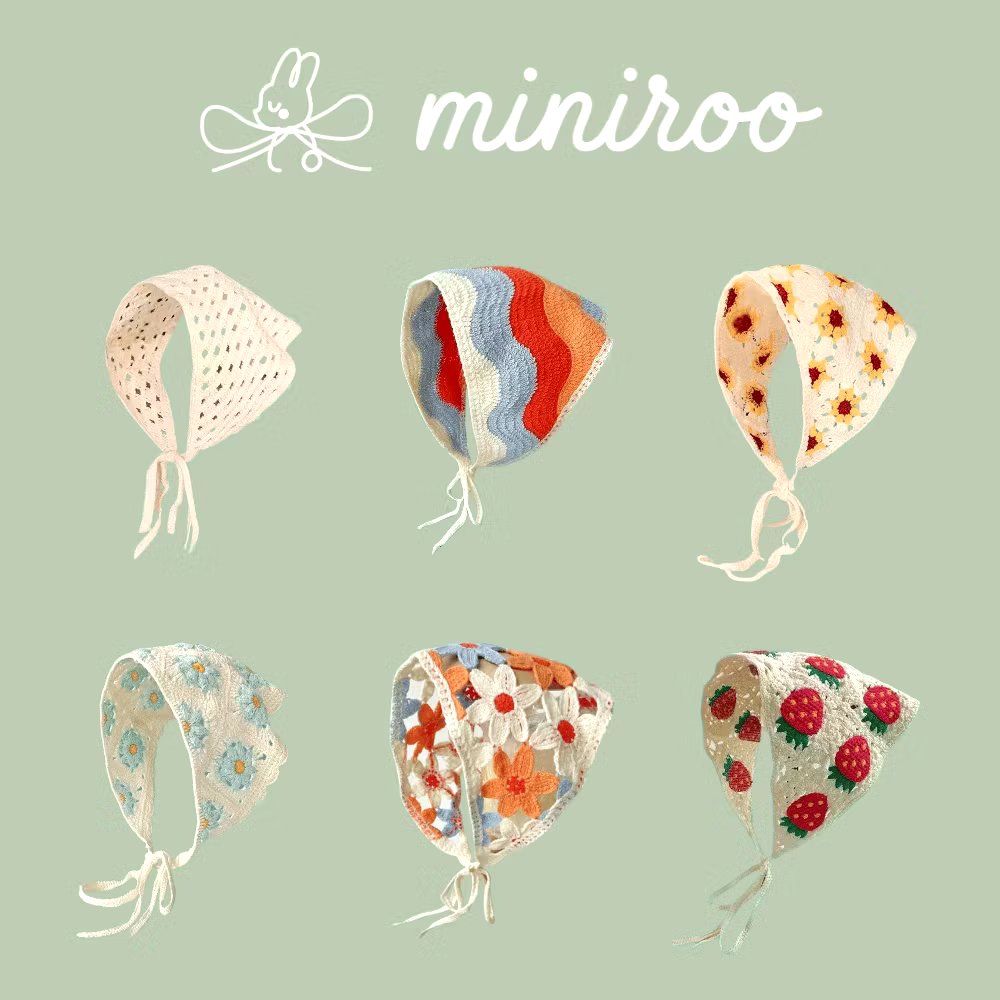 jyelss's tweet photo. rekomendasi bandana rajut dengan motif bunga sampi strawberry, lucu dipakai buat look yang soft &amp; girly 🍓🎀 https://t.co/LMolONAMpI