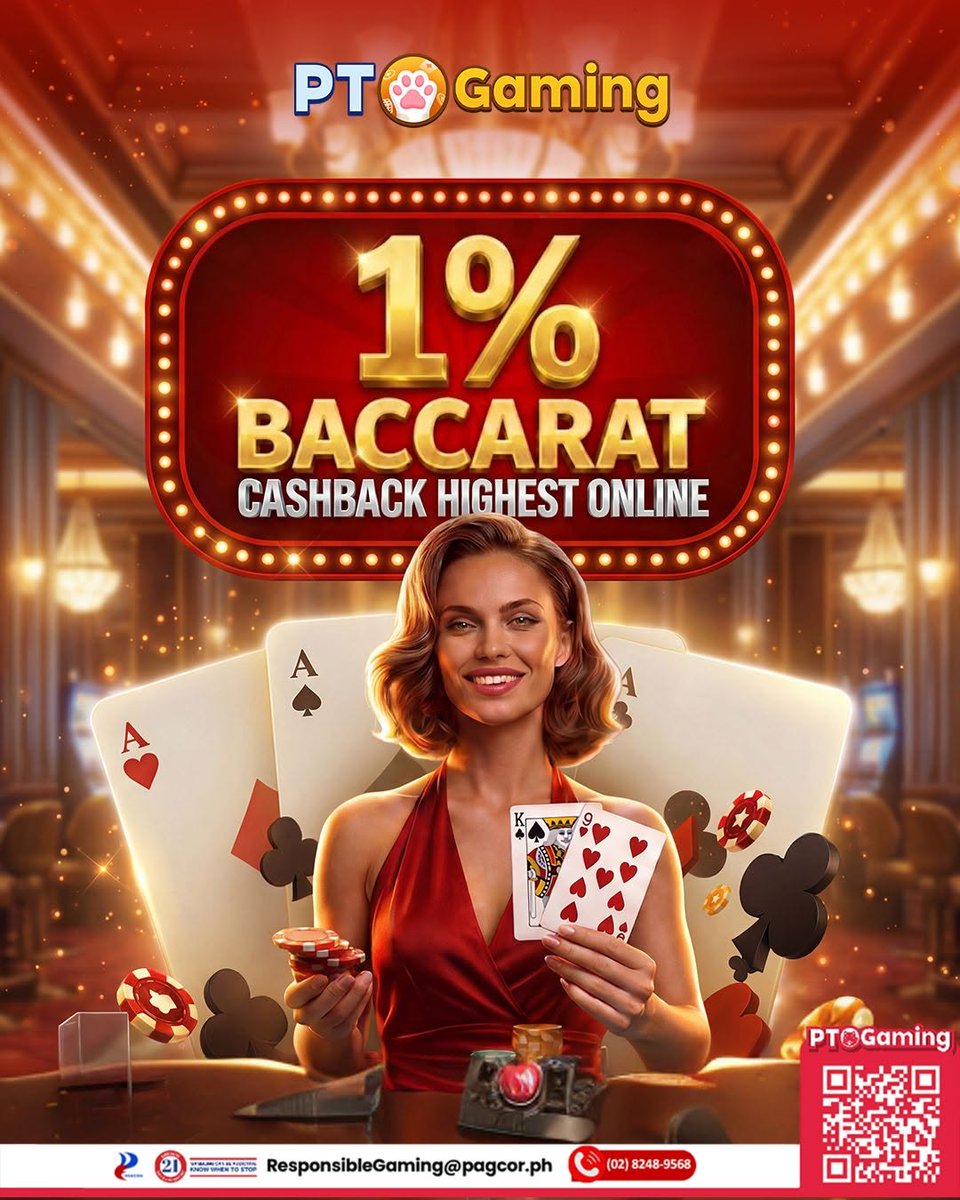 PTGamingph's tweet photo. TULOY-TULOY PA ANG CASHBACK!

Available pa rin ang 1% Baccarat Cashback promo hanggang September 30!

Ka-PT Gamers, sulitin na habang ongoing pa!

💰 Get ₱2,980 new player bonus & 1.5% unlimited cashback +2% slot return
📲 Download now: https://t.co/gkkPuAdx1L

#PTGaming #No1LegitGamingPH #MostExclusiveGamePH