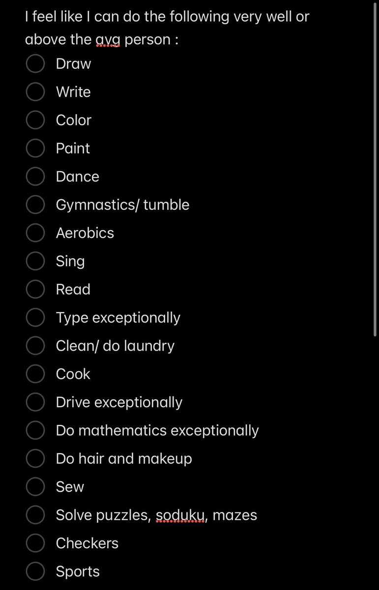 XXXPRlNCESSPlNK's tweet photo. Things I can’t do vs what I feel like I do well 🙂 https://t.co/qnJgt8rr7R