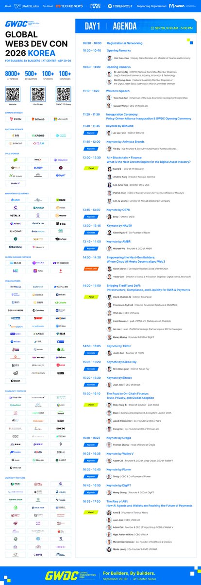 Bitroot_'s tweet photo. 🇰🇷 Bitroot is heading to GWDC 2026 KOREA!

🚀 Main Stage Speaking
🤝 Private & Closed-Door Dinners
🌐 Global Web3 Networking & Ecosystem Discussions

We look forward to sharing Bitroot’s vision for high-performance parallelized EVM and AI infrastructure ,while exploring new opportunities for global collaboration.

📍 Seoul, Korea
📅 September 29–30, 2026

See you at GWDC Korea! 🇰🇷🚀 #Bitroot