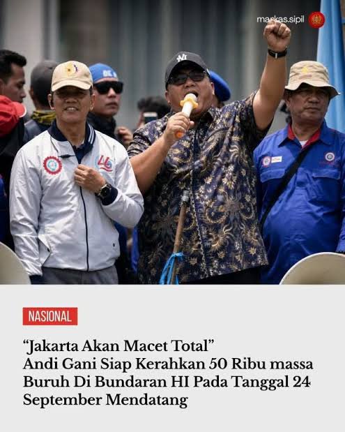 ekowboy2's tweet photo. Andi Gani mau bikin huru-hara. Tak puas dengan draf RUU Pelindungan Ketenagakerjaan, lalu ancam turunkan massa besar-besaran!!

Ini orang jualan keringat buruh, 
emang pernah jadi buruh? Pernah ngerasain lapar? Pernah berjuang dari bawah?

Buruh di bawah cuma nunggu tiga hal: upah layak, jam kerja wajar, henti PHK & itu sudah di bahas dalam RUU

Sebagai presiden KSPSI mestinya fokus urusan buruh. Jangan jadi provokator. Jangan peralat puluhan ribu orang turun ke jalan demi urusan perut sendiri!!