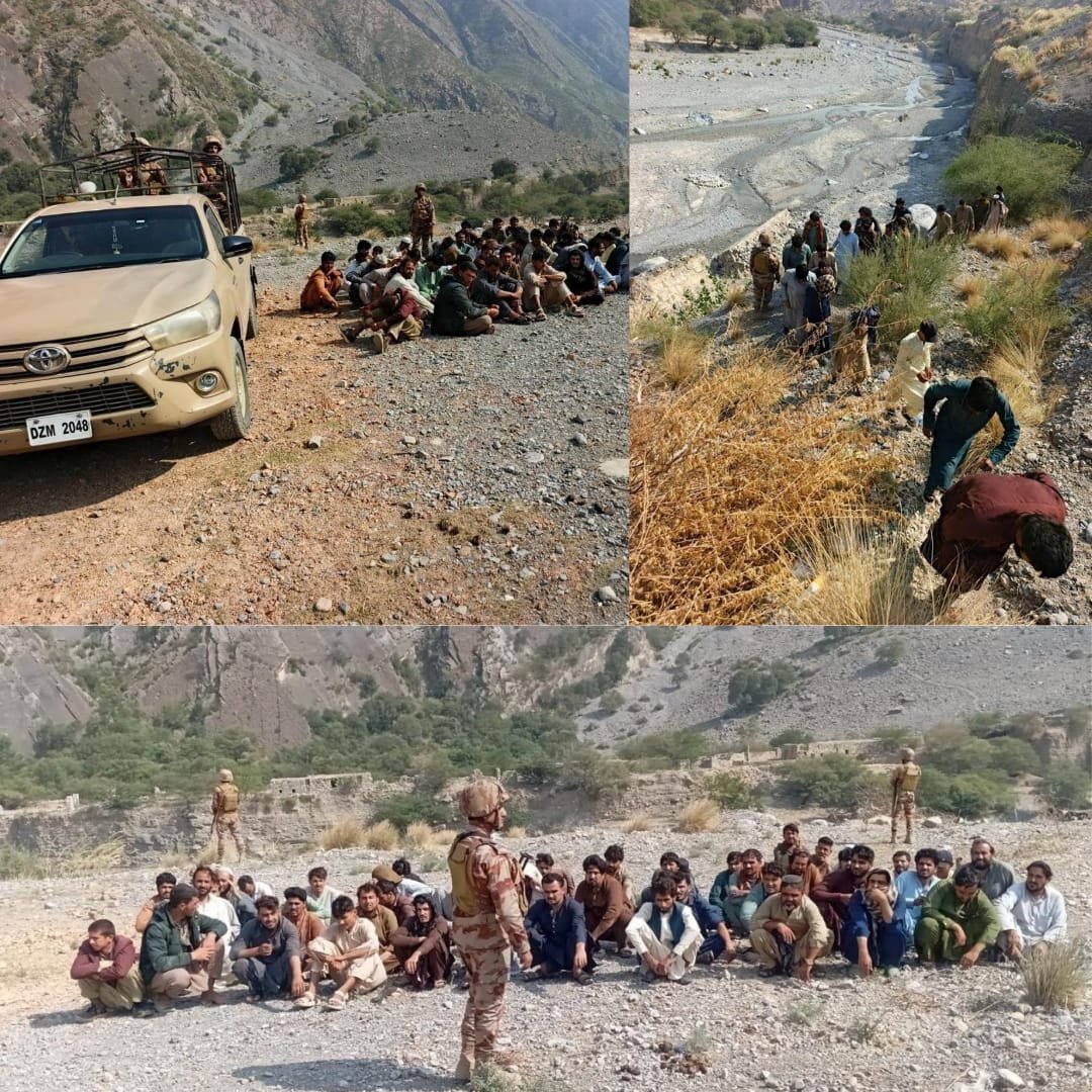 War_Analysts's tweet photo. Update - Apprehension of Illegal Afghan Nationals | 23 September 2026

Credible intelligence sources revealed a network facilitating the crossing of illegal Afghan nationals through Danasar Joint Check Post in Zhob sector, Balochistan.

A careful intelligence-based operation was launched by FC to bust the network.

On 21 September, information was received that a large group of illegal Afghans was likely to cross through Danasar. Monitoring mechanisms were activated and the movement of Afghans was tracked.

On 22 September, a total of 103 illegal Afghans were apprehended while trying to cross through a kacha track bypassing Danasar Check Post. Among them, 72 were males, 11 females and 20 children.

So far, 129 illegal Afghans have been apprehended while trying to cross Danasar Joint Check Post.