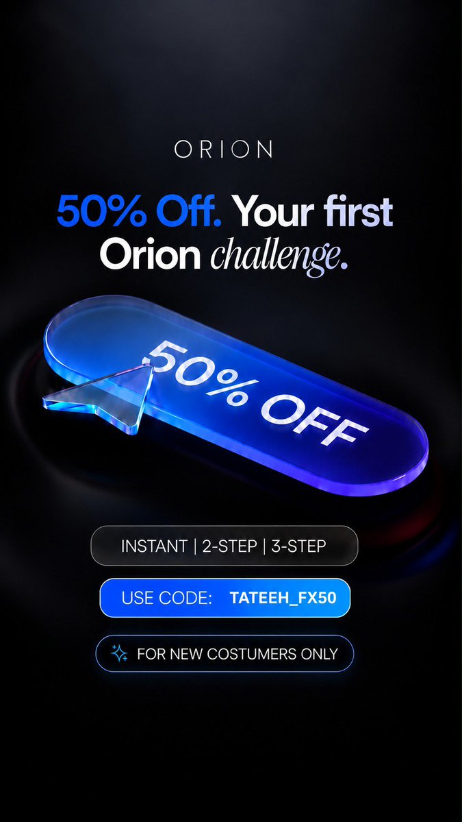 Tateeh_Fx's tweet photo. 🚨 $50,000 GIVEAWAY ALERT! 🚨
Orion Funded is giving away 5 × $10,000 funded accounts! 🔥
🎯 To Enter:
✅ Follow @Orionfundedcom
✅ Follow @OrionAffiliates
✅ Follow @Tateeh_fx
✅ Like &amp; repost this post
✅ Tag 3 trading friends below 👇
🏆 5 winners — $10,000 each
Don't miss it https://t.co/8bOtaAkxad