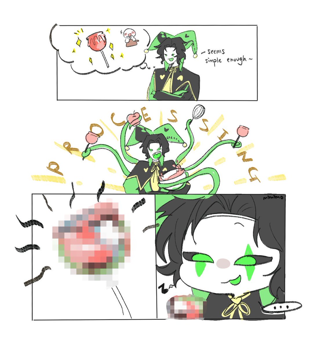 holamimimo's tweet photo. 🍎
probably won't give it to MC hahah

#thefreakcircus #harlequin https://t.co/G511PJ3x1a