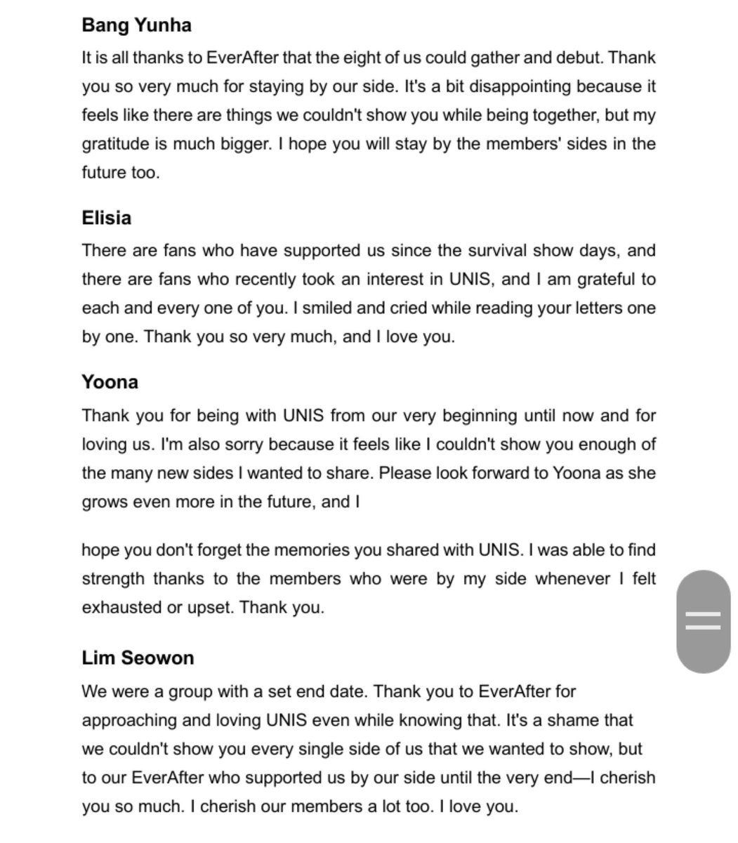 unisofbase's tweet photo. UNIS’s Last Interview: “Thank You for Recognizing All 8 of Us”—A Beautiful Farewell Amidst Peak Success.

Final farewell messages from the members: https://t.co/0VK24q5icU