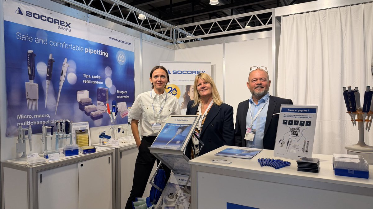 SocorexLab's tweet photo. 📢Welcome to ILMAC 2026, Lausanne!
Are you ready for two days of innovation, meaningful connections and hands-on support for your scientific projects?
Join us today and tomorrow (September 23-24) at our booth B155!
#Socorex #ILMAC https://t.co/76HphuOwe4